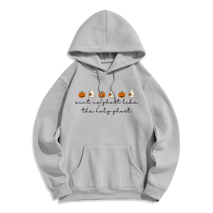 Christianartworkshop No Ghost Like the Holy Ghost Kapuzenpullover aus Polyester mit Fleecefutter - Grau - 2XL - image 4