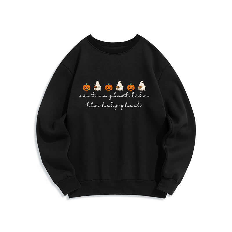 Christianartworkshop No Ghost Like the Holy Ghost Fleece-gefüttertes Polyester-Sweatshirt - Schwarz - 2XL - image 7