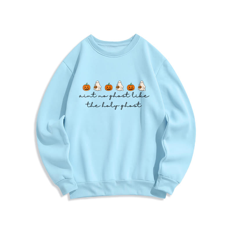 Christianartworkshop No Ghost Like the Holy Ghost Fleece-gefüttertes Polyester-Sweatshirt - Blau - 2XL - image 5