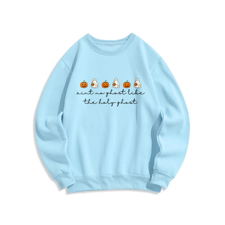 Christianartworkshop No Ghost Like the Holy Ghost Fleece-gefüttertes Polyester-Sweatshirt - Blau - 2XL - image 5