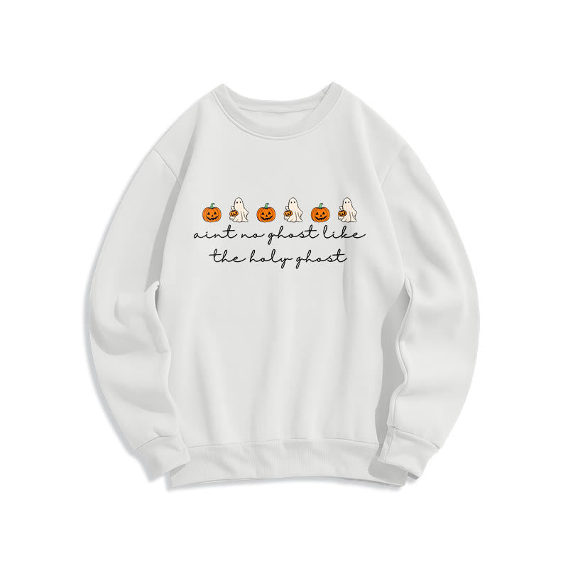 Christianartworkshop No Ghost Like the Holy Ghost Fleece-gefüttertes Polyester-Sweatshirt - Weiß - 2XL - image 2
