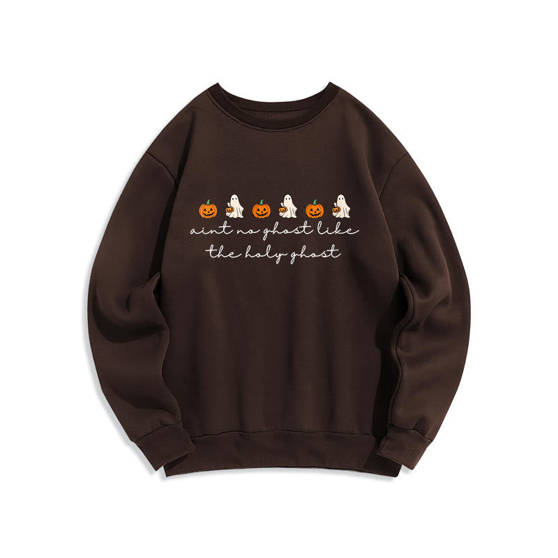 Christianartworkshop No Ghost Like the Holy Ghost Fleece-gefüttertes Polyester-Sweatshirt - Braun - 2XL - image 1