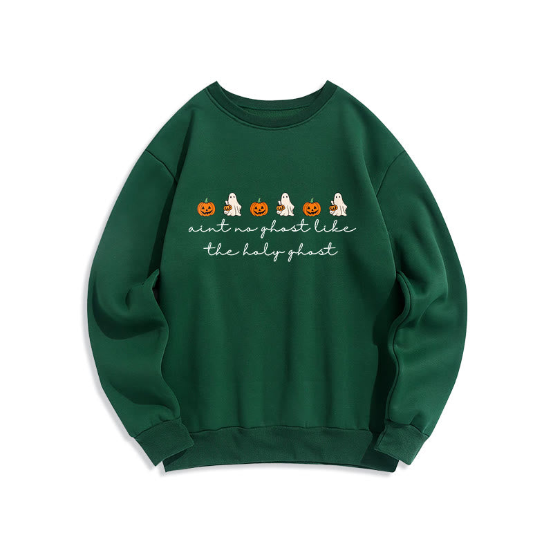 Christianartworkshop No Ghost Like the Holy Ghost Fleece-gefüttertes Polyester-Sweatshirt - Grün - 2XL - image 6
