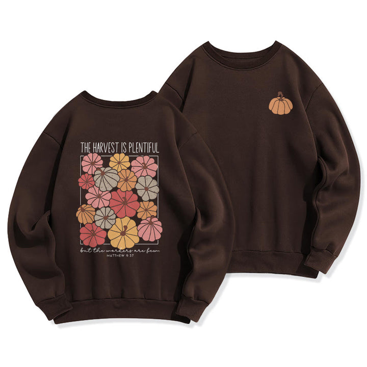 Christianartworkshop – Sweatshirt mit Fleecefutter aus Polyester, Erntegnade in jedem Kürbis - Braun - 2XL - image 5