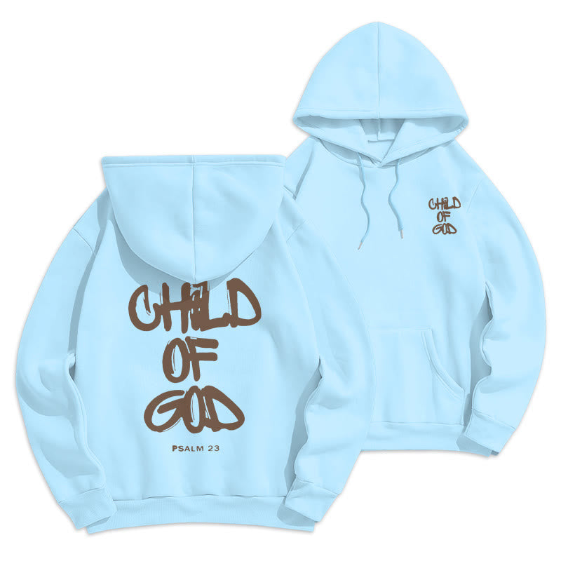 Christianartworkshop Faith Graffiti Child of God Fleece-gefütterter Polyester-Kapuzenpullover - Blau - 2XL - image 1