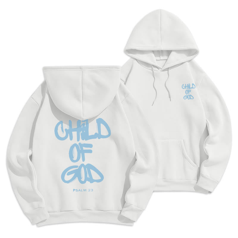 Christianartworkshop Faith Graffiti Child of God Fleece-gefütterter Polyester-Kapuzenpullover - Weiß - 2XL - image 2