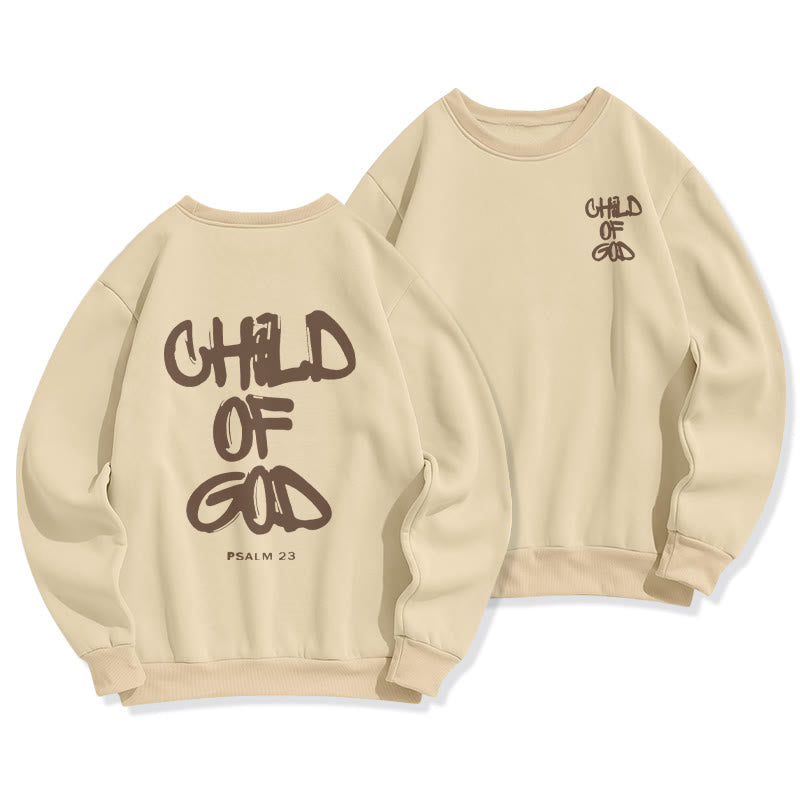 Christianartworkshop Faith Graffiti Child of God Fleece-gefüttertes Polyester-Sweatshirt - Beige - 2XL - image 5