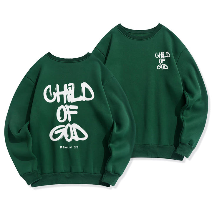 Christianartworkshop Faith Graffiti Child of God Fleece-gefüttertes Polyester-Sweatshirt - Grün - 2XL - image 5