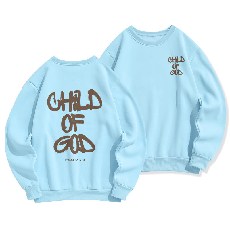 Christianartworkshop Faith Graffiti Child of God Fleece-gefüttertes Polyester-Sweatshirt - Blau - 2XL - image 0