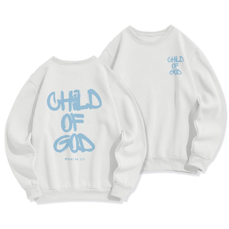 Christianartworkshop Faith Graffiti Child of God Fleece-gefüttertes Polyester-Sweatshirt - Weiß - 2XL - image 2