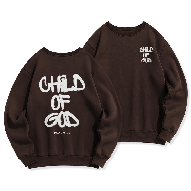 Christianartworkshop Faith Graffiti Child of God Fleece-gefüttertes Polyester-Sweatshirt - Braun - 2XL - image 7
