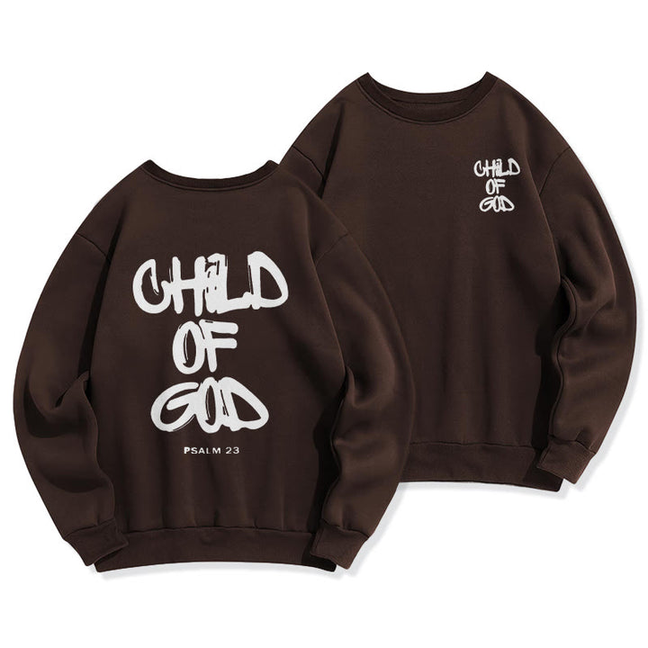 Christianartworkshop Faith Graffiti Child of God Fleece-gefüttertes Polyester-Sweatshirt - Braun - 2XL - image 6