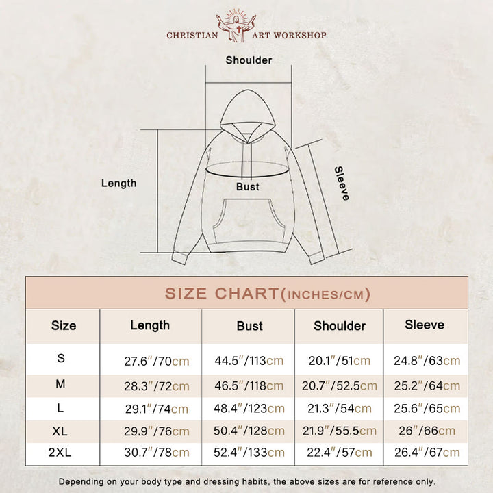Christianartworkshop Floral Faith Jesus-Centered Fleece-gefütterter Polyester-Kapuzenpullover - image 1