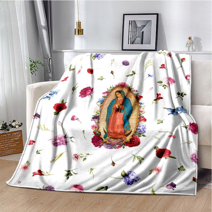Christianartworkshop – Kuschelige Flanelldecke mit der Heiligen Jungfrau von Guadalupe: Wärme für Ihr Zuhause - D - 264x228cm - image 4