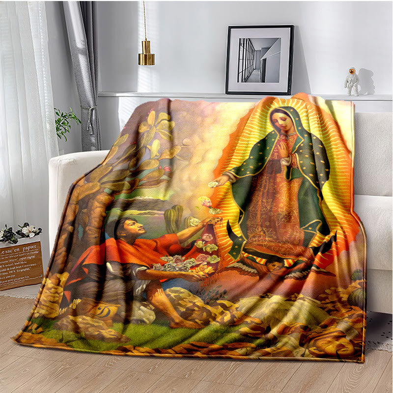 Christianartworkshop – Kuschelige Flanelldecke mit der Heiligen Jungfrau von Guadalupe: Wärme für Ihr Zuhause - F - 264x228cm - image 6