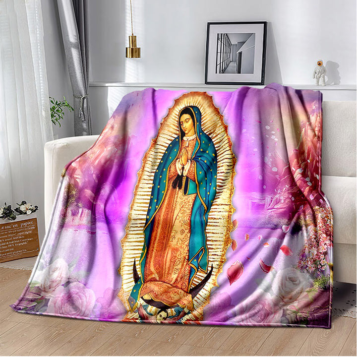 Christianartworkshop – Kuschelige Flanelldecke mit der Heiligen Jungfrau von Guadalupe: Wärme für Ihr Zuhause - ICH - 264x228cm - image 9