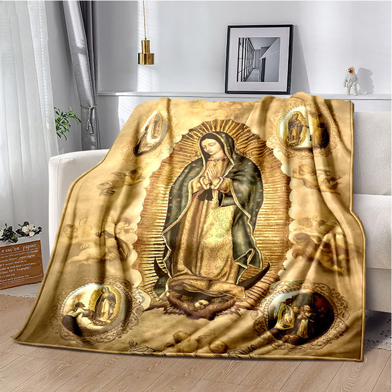 Christianartworkshop – Kuschelige Flanelldecke mit der Heiligen Jungfrau von Guadalupe: Wärme für Ihr Zuhause - J - 264x228cm - image 10