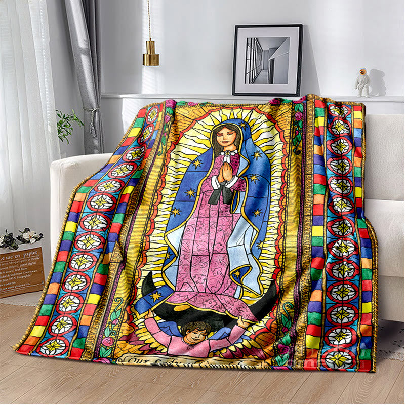Christianartworkshop Flanelldecke mit der Jungfrau von Guadalupe Religiou: Spiritueller Trost für Zuhause - D - 264x228cm - image 4