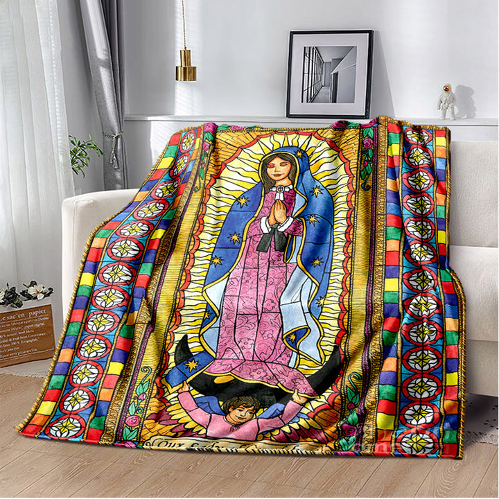 Christianartworkshop Flanelldecke mit der Jungfrau von Guadalupe Religiou: Spiritueller Trost für Zuhause - D - 264x228cm - image 4