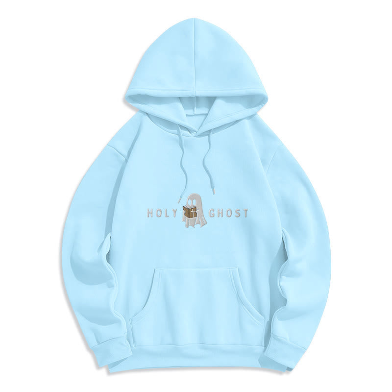 Christianartworkshop Heiliger Geist, skurrile Geisterkunst, mit Fleece gefütterter Polyester-Kapuzenpullover - Blau - 2XL - image 6