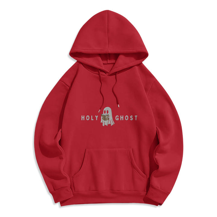 Christianartworkshop Heiliger Geist, skurrile Geisterkunst, mit Fleece gefütterter Polyester-Kapuzenpullover - Rot - 2XL - image 8