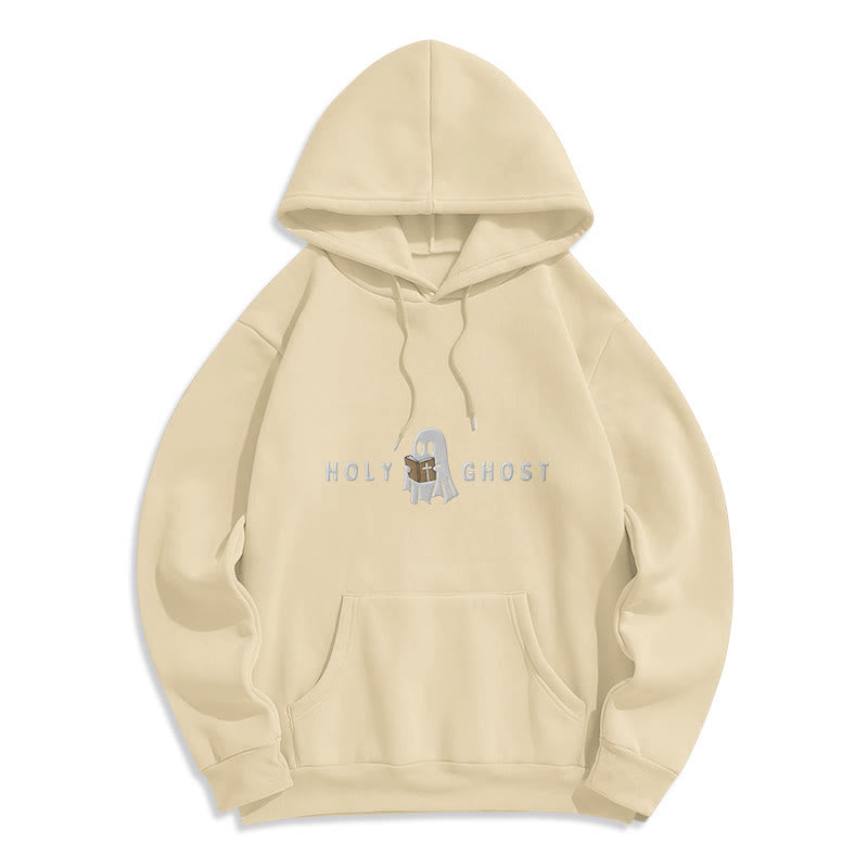 Christianartworkshop Heiliger Geist, skurrile Geisterkunst, mit Fleece gefütterter Polyester-Kapuzenpullover - Beige - 2XL - image 8