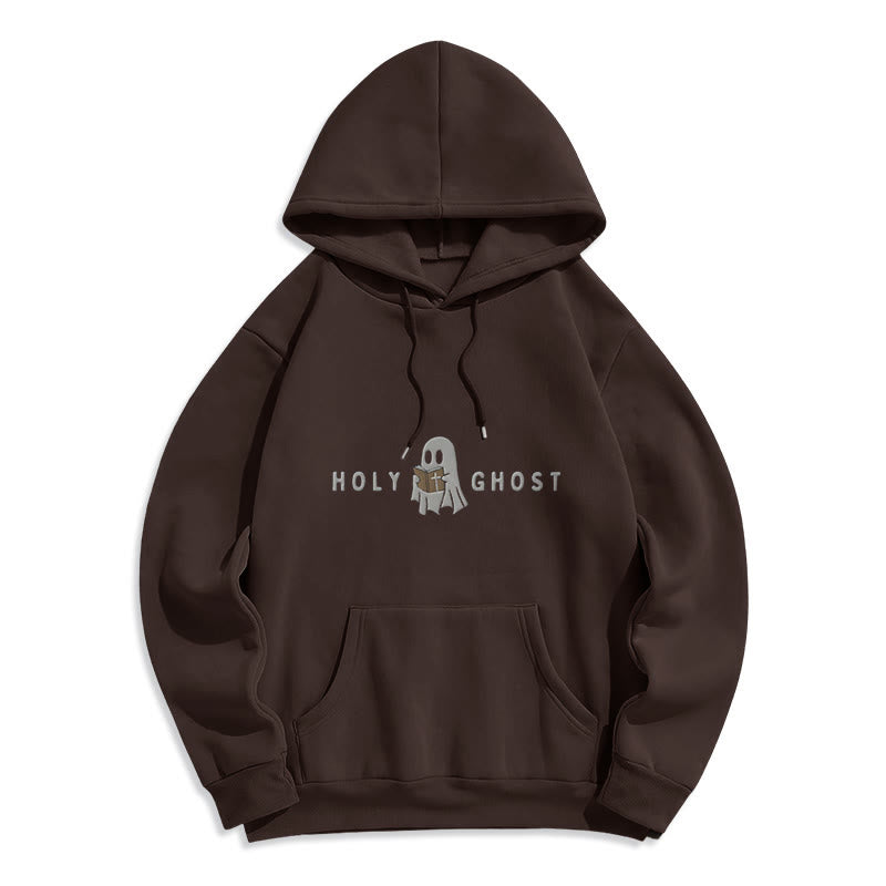 Christianartworkshop Heiliger Geist Verspieltes Geistermotiv Fleecegefütterter Polyester-Hoodie - Braun - 2XL - image 0
