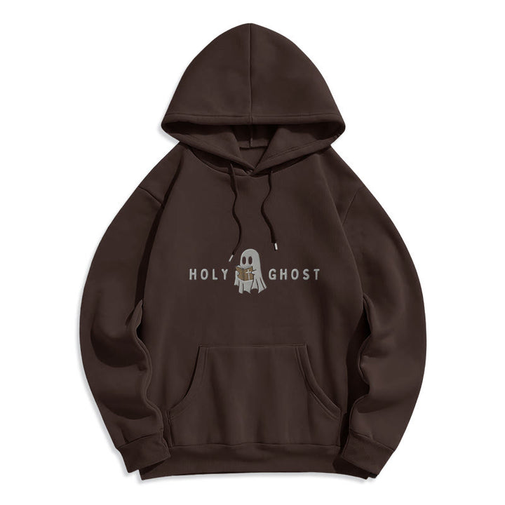 Christianartworkshop Heiliger Geist Verspieltes Geistermotiv Fleecegefütterter Polyester-Hoodie - Braun - 2XL - image 0