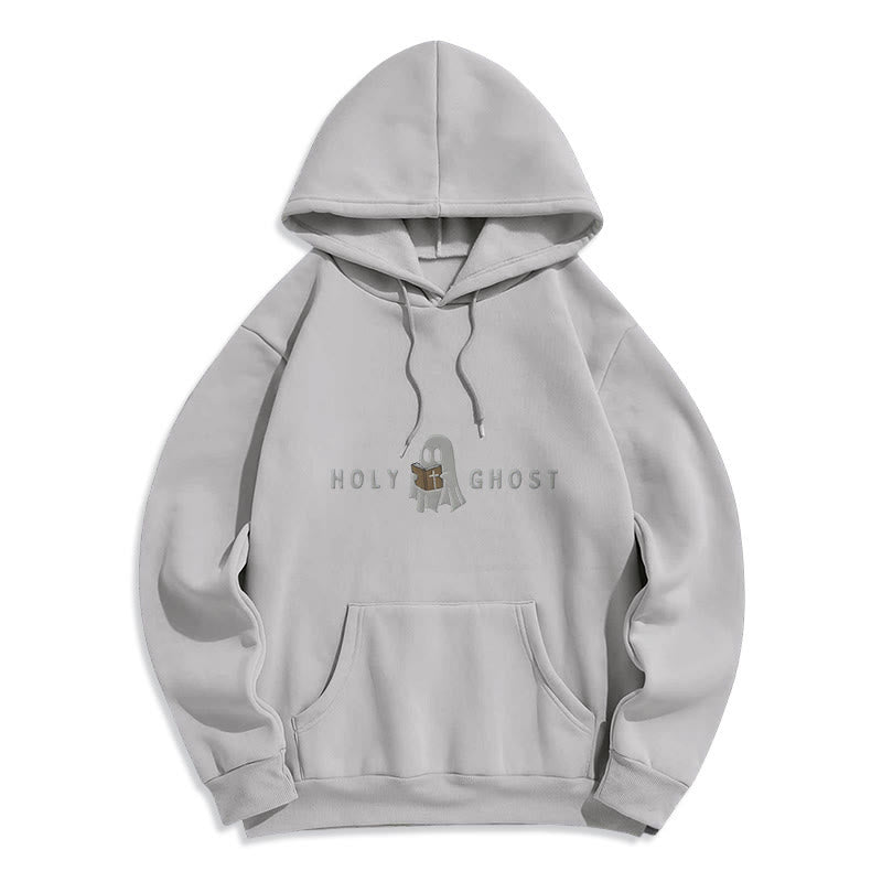 Christianartworkshop Heiliger Geist Verspieltes Geistermotiv Fleecegefütterter Polyester-Hoodie - Grau - 2XL - image 2