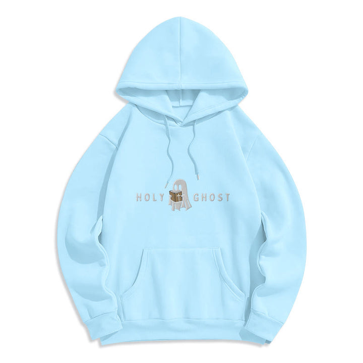 Christianartworkshop Heiliger Geist Verspieltes Geistermotiv Fleecegefütterter Polyester-Hoodie - Blau - 2XL - image 5