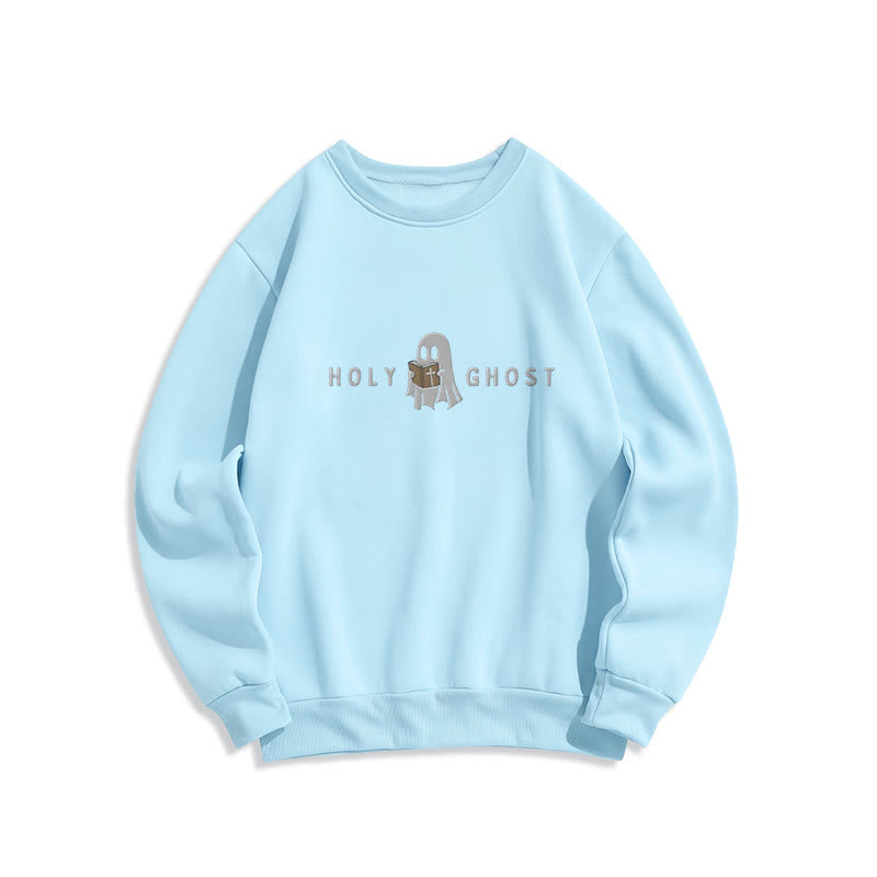 Christianartworkshop Heiliger Geist Verspieltes Geistermotiv Fleecegefüttertes Polyester-Sweatshirt - Blau - 2XL - image 2