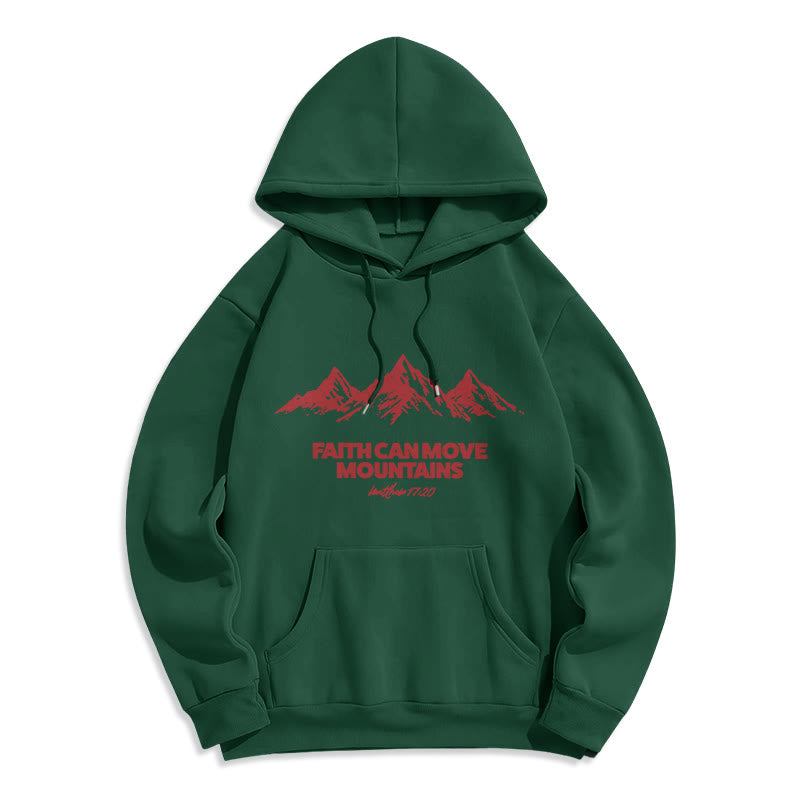 Christianartworkshop Faith Can Move Mountains – biblisch-inspirierender Kapuzenpullover aus Polyester mit Fleecefutter - Grün - 2XL - image 7