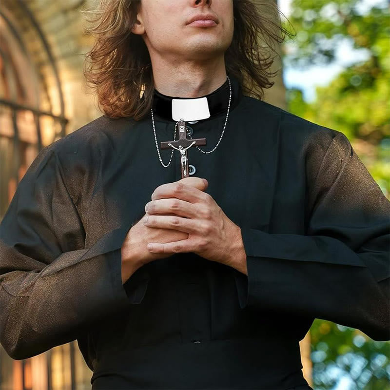Christianartworkshop Unisex Weicher, bequemer Priesterkragen mit Einsatz für verschiedene Aktivitäten - Abnehmbarer Priesterkragen - image 9