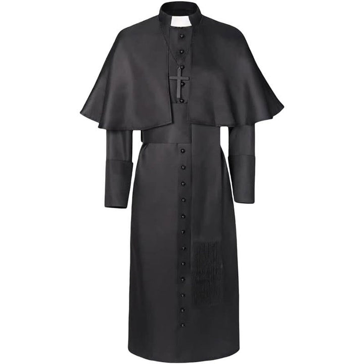 Christianartworkshop Mehrfarbige zeremonielle römische Soutane-Kassock: Ästhetik mittelalterlicher Priester - Schwarz - 3XL - image 2