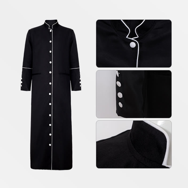Christianartworkshop Klassische, mehrfarbige Priesterrobe mit Kontrastbesatz und mittelalterlicher Eleganz - image 10