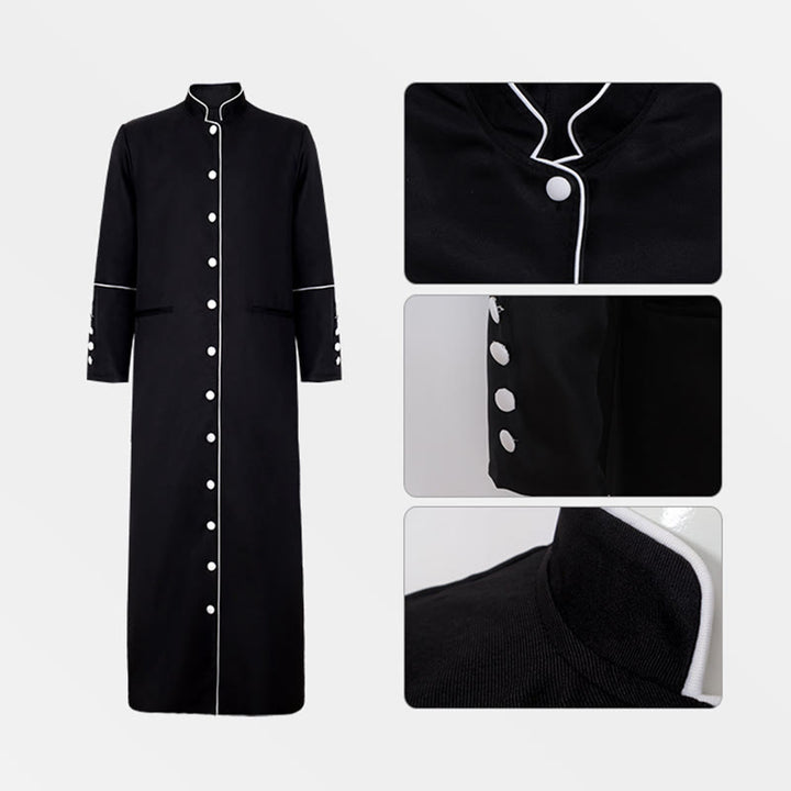 Christianartworkshop Klassische, mehrfarbige Priesterrobe mit Kontrastbesatz und mittelalterlicher Eleganz - image 10