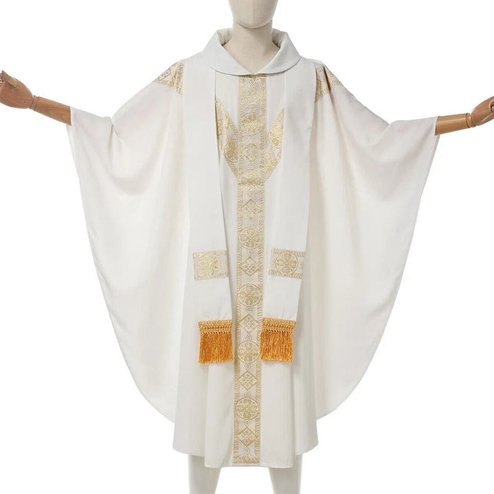 Mittelalterlicher Priestermantel von Christianartworkshop mit goldenen religiösen Mustern - image 8