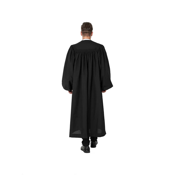 Christianartworkshop Traditionelle schwarze Priesterrobe mit Rotkreuz-Stickerei und formellem Design - image 5