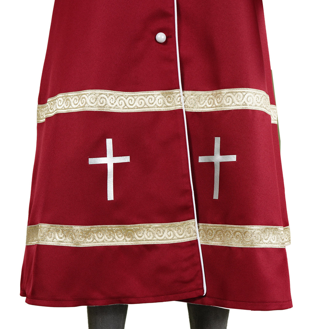 Christianartworkshop Mehrfarbige Priesterrobe mit ausgestellten Ärmeln, Kreuzmotiven und ritueller Ästhetik - image 9