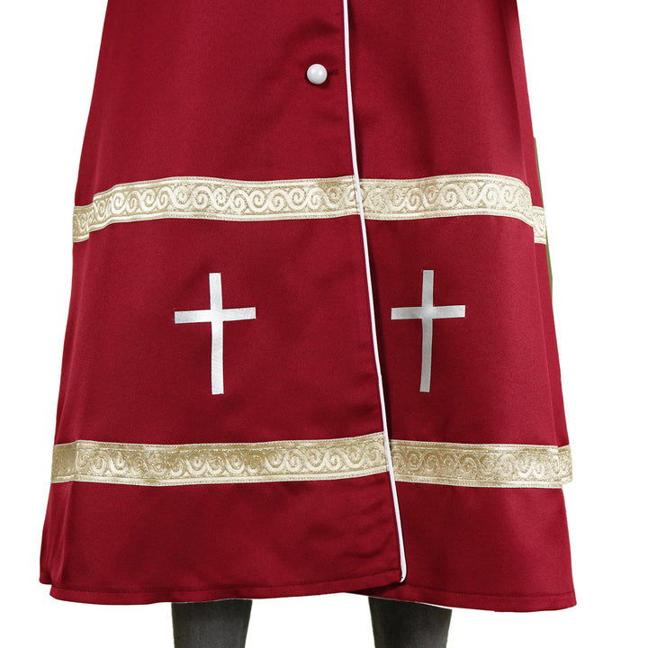 Christianartworkshop Mehrfarbige Priesterrobe mit ausgestellten Ärmeln, Kreuzmotiven und ritueller Ästhetik - image 9
