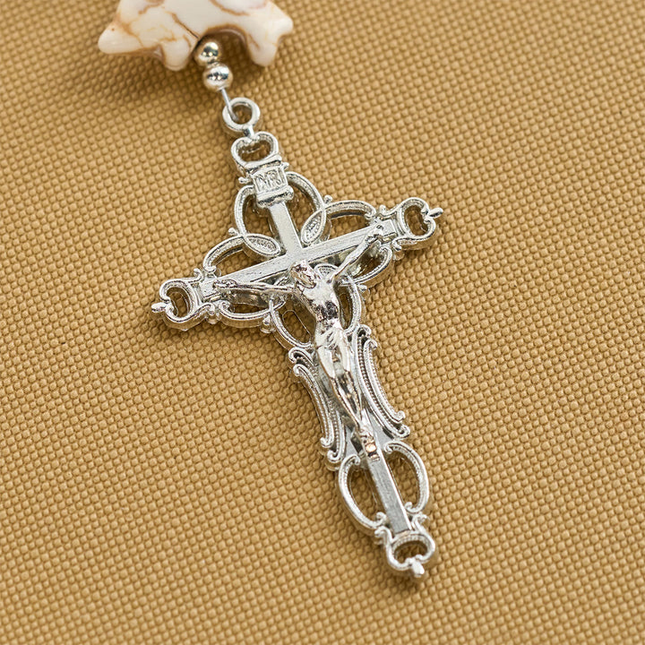 Christianartworkshop Ocean of Faith Lila verwitterter Achat und Delfin-Anhänger Tier-Rosenkranz - image 7