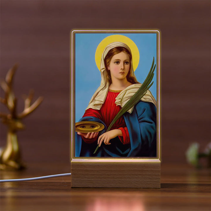 Christianartworkshop Heilige Ikone mit Buchenholzsockel, Nachtlicht des treuen Wächters - G - image 7