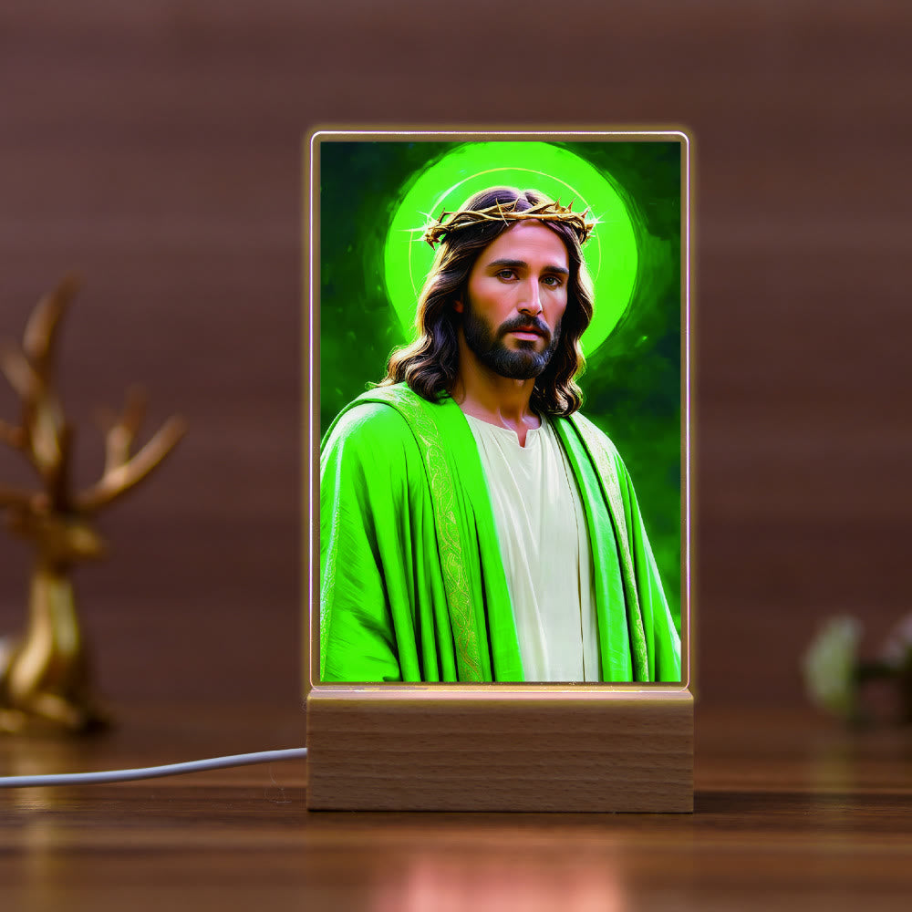 Christianartworkshop Religiöses Nachtlicht „Jesus und Maria“: Erben Sie das gesegnete spirituelle Erbe - B - image 2