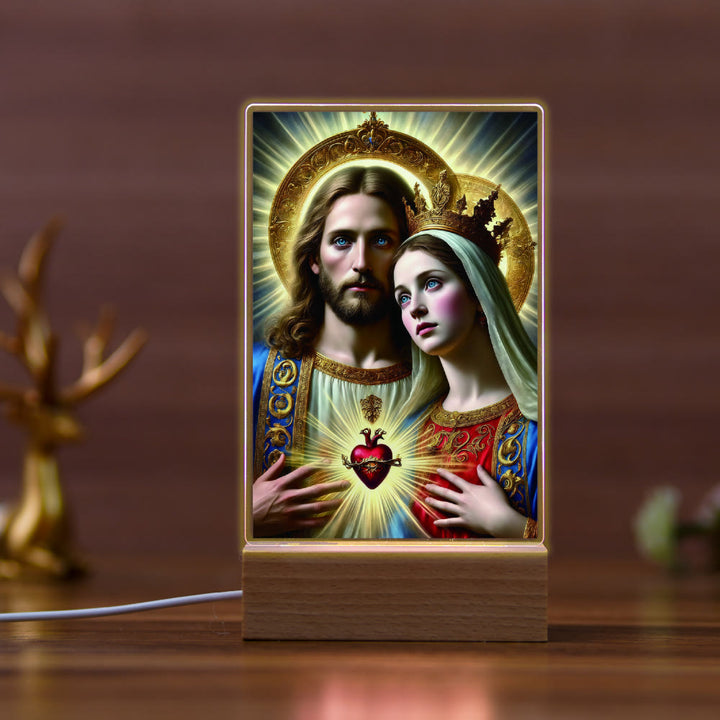 Christianartworkshop Religiöses Nachtlicht „Jesus und Maria“: Erben Sie das gesegnete spirituelle Erbe - H - image 8
