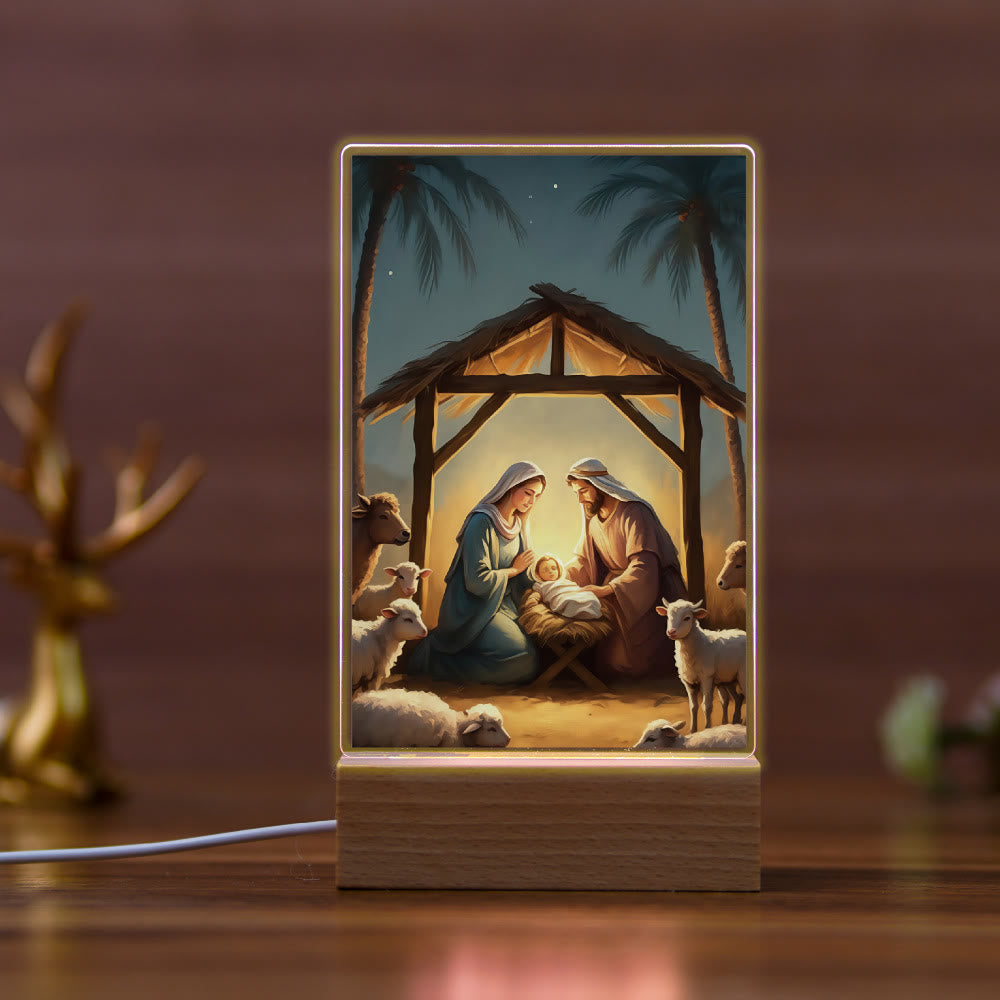 Christianartworkshop Religiöses Jesus-Nachtlicht für die tägliche Zuneigung: Warmes Leuchten und liebevolle Botschaft - B - image 1