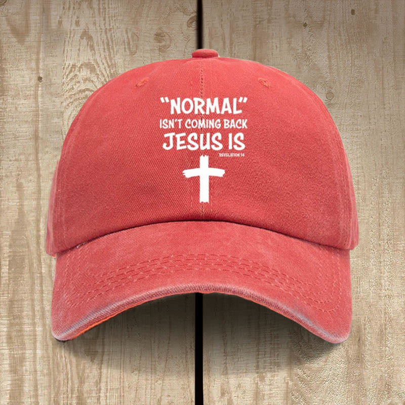 Christianartworkshop Unisex-Mütze aus gewaschener Baumwolle mit Aufschrift „Jesus Is Coming Back“ - Orange - image 8