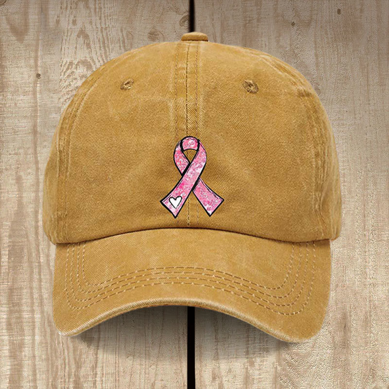 Christianartworkshop Gottes heilende Gebete Pink Ribbon Hat: Glaubenskämpfer für Krebsbewusstsein - Gelb - image 4