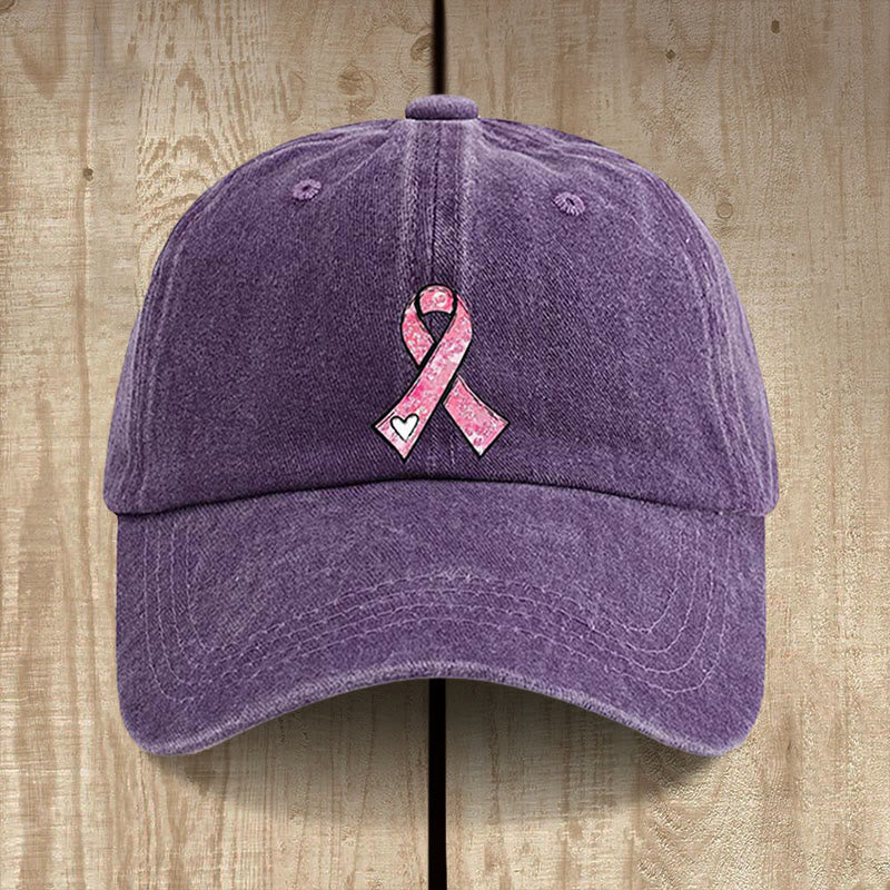 Christianartworkshop Gottes heilende Gebete Pink Ribbon Hat: Glaubenskämpfer für Krebsbewusstsein - Lila - image 10