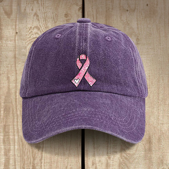 Christianartworkshop Gottes heilende Gebete Pink Ribbon Hat: Glaubenskämpfer für Krebsbewusstsein - Lila - image 10