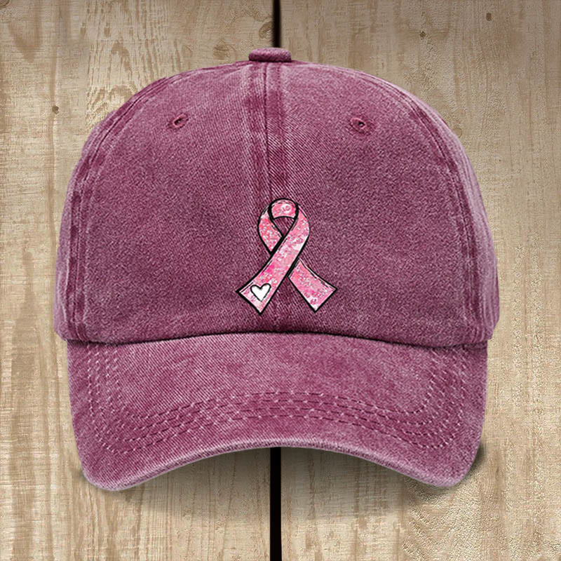 Christianartworkshop Gottes heilende Gebete Pink Ribbon Hat: Glaubenskämpfer für Krebsbewusstsein - Wein - image 5